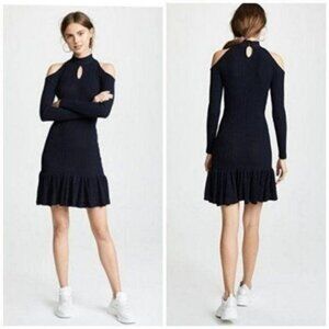 BB Dakota Size Small Femme Fatale Stretch Cold Shoulder Dress Long Sleeve